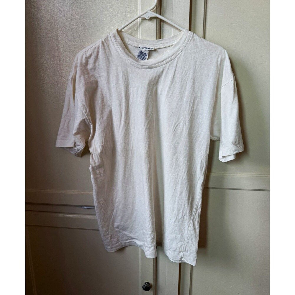 Vintage 90s Ann Taylor White T Shirt One Size Single Stitch 100% Cotton